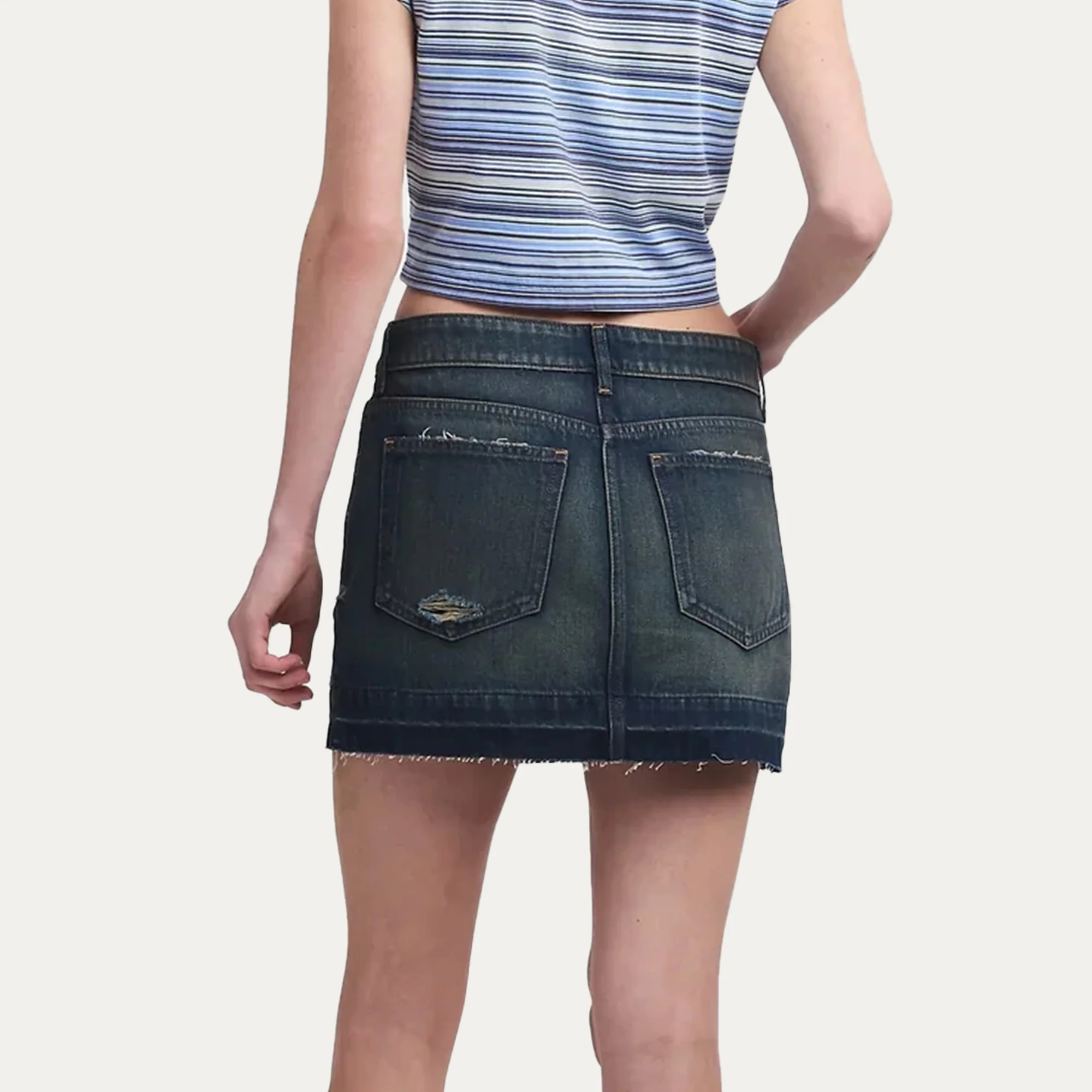Gap x MadHappy Distressed Denim Skirt - Image 3