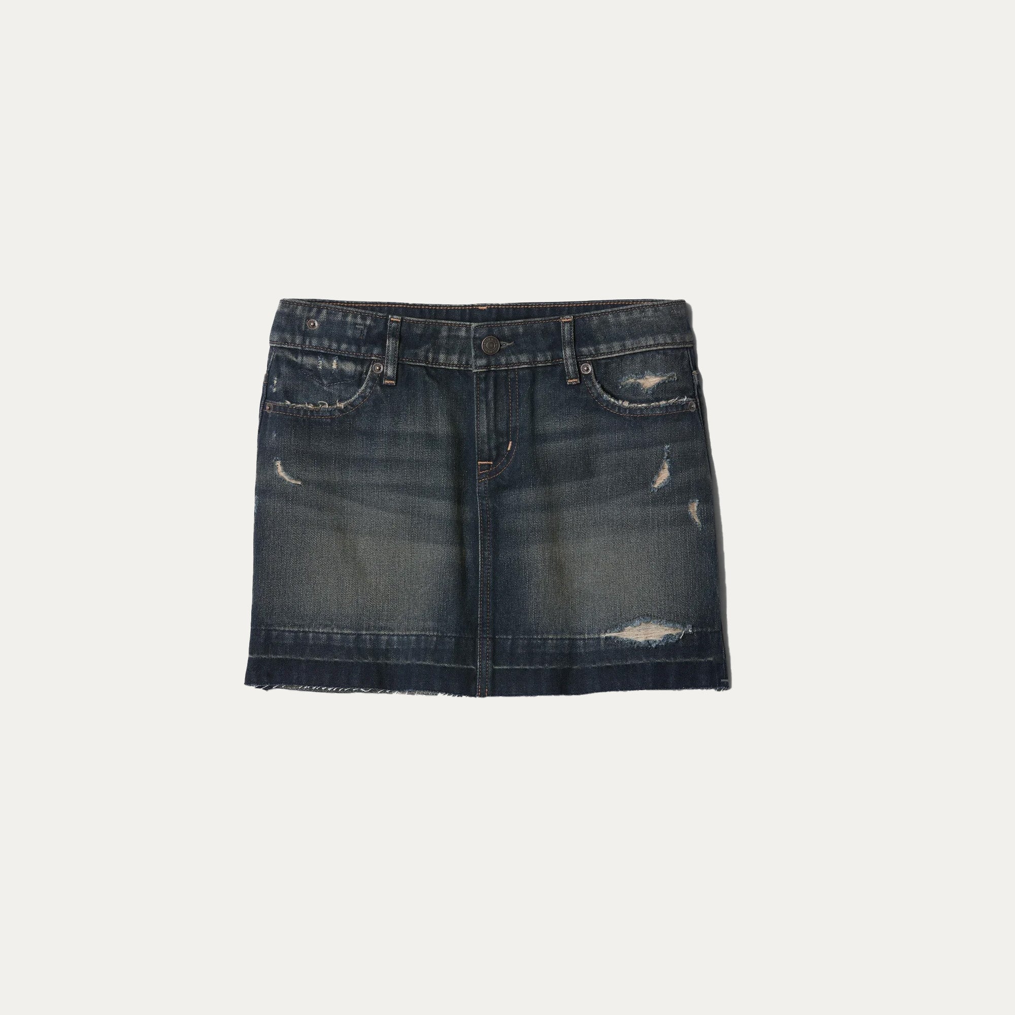 Gap x MadHappy Distressed Denim Skirt - Image 4