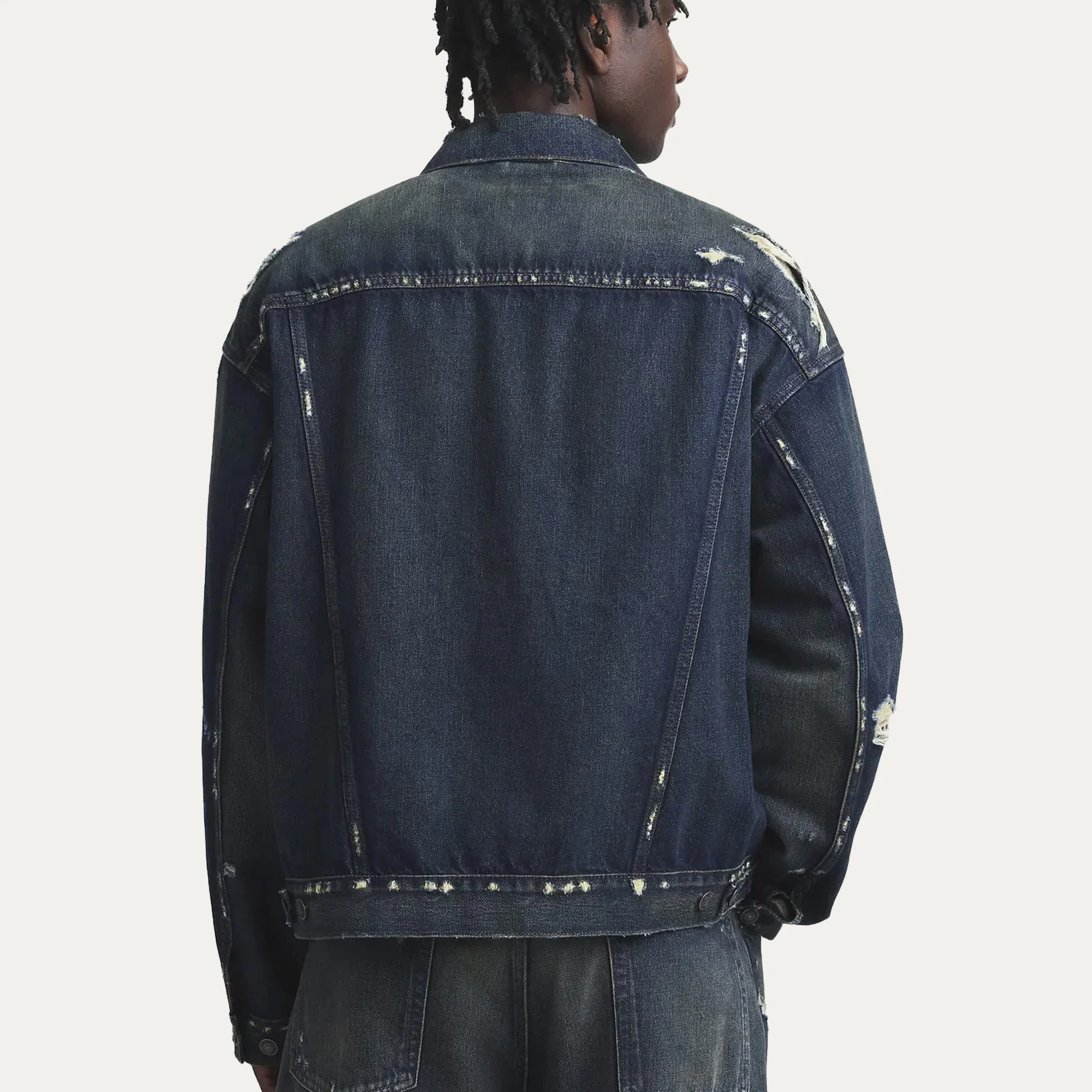 Gap x MadHappy Distressed Denim Trucker Jacket - Image 3