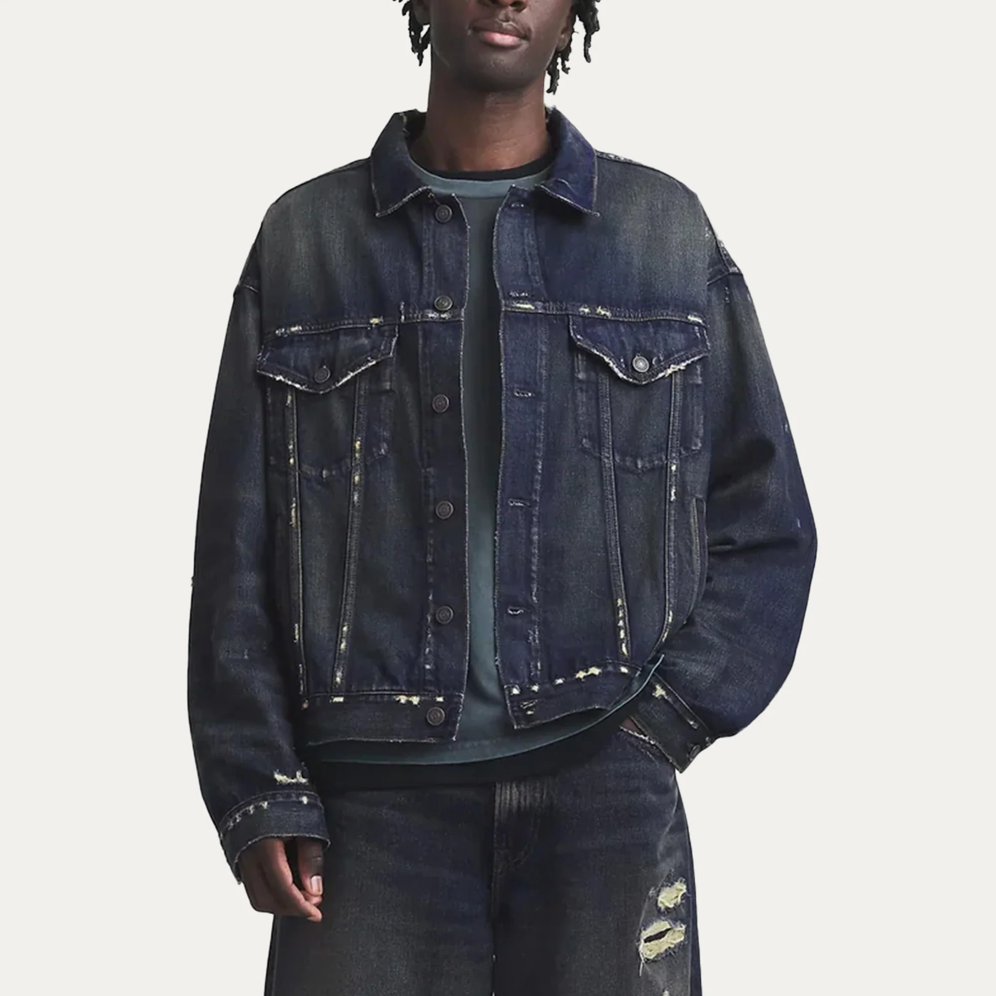 Gap x MadHappy Distressed Denim Trucker Jacket - Image 4