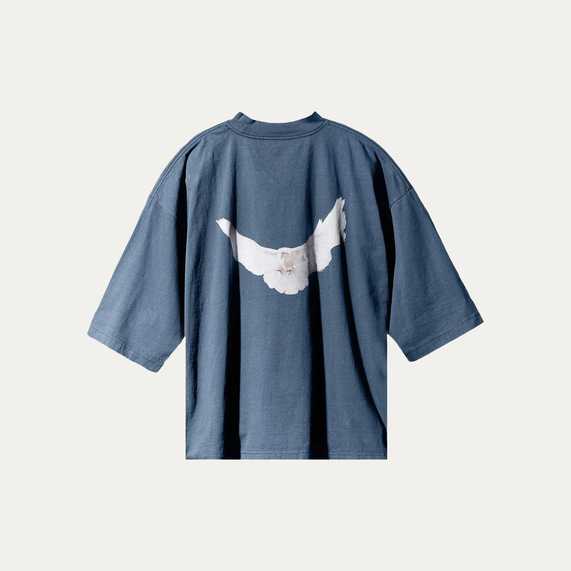 Yeezy Gap Engineered by Balenciaga Dove 3/4 Sleeve Tee- Dark Blue
